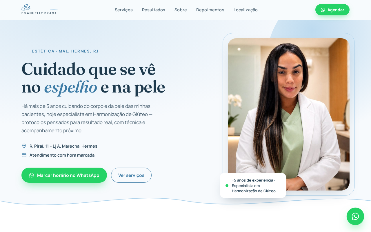 Site institucional desenvolvido pela Verts: Estética e harmonização, Rio de Janeiro